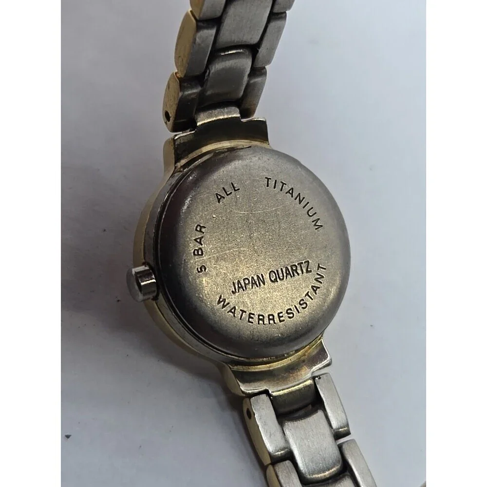 Boccia Titanium Womens Two Tone Watch White Dial Japan Quartz 5 Bar New Battery